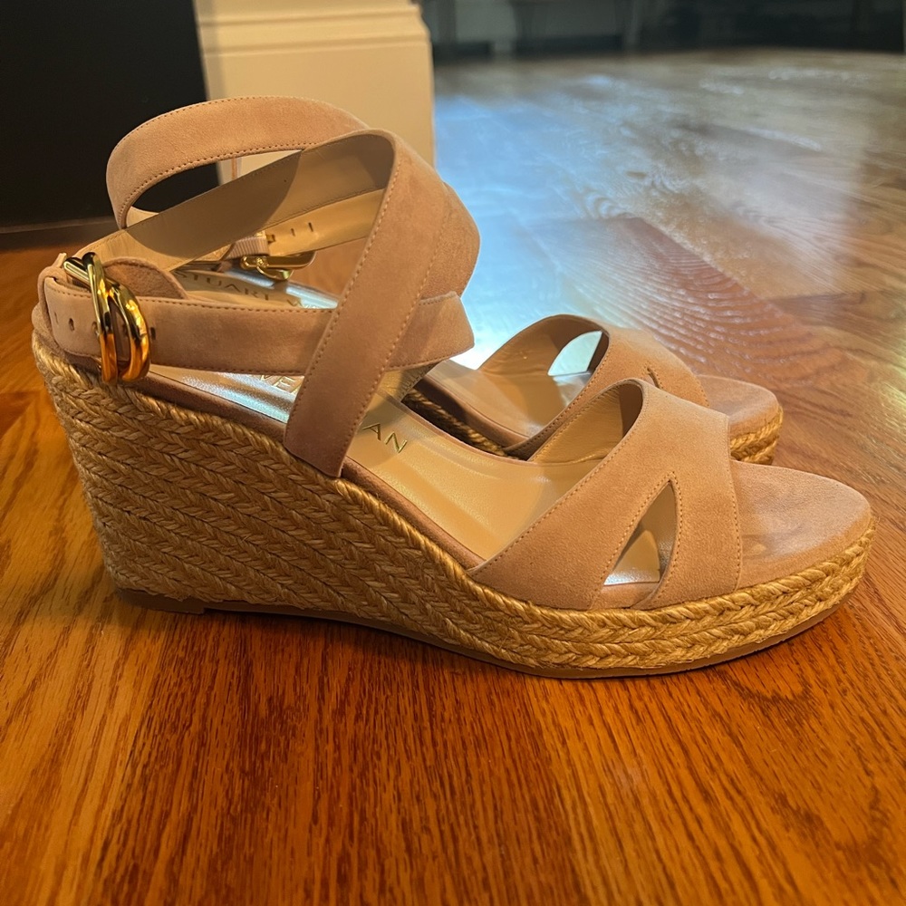 Stuart Weitzman Zuzu Wedge Espadrilles size 40 US 9.5